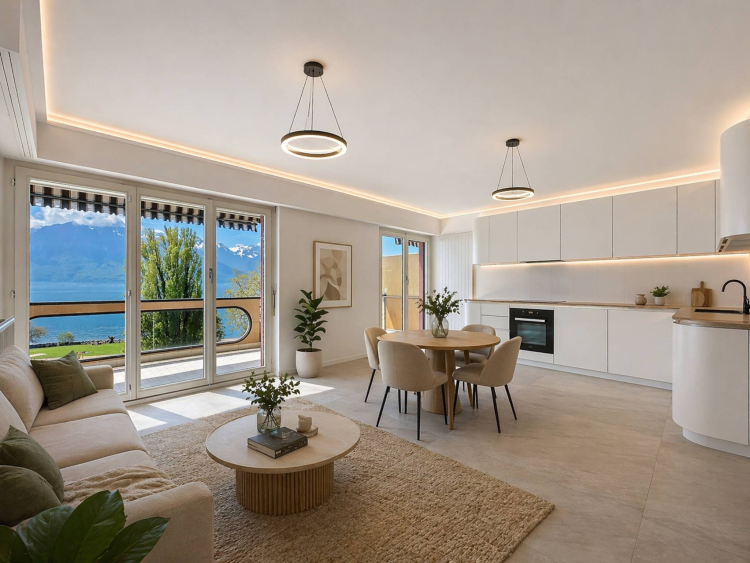 Attique de 2,5 pièces avec terrasse et vue panoramique